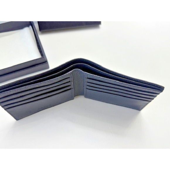 PRADA - Mens Wallet Billfold Card Holder - Saffiano - COA NEW W/BOX - NAVY BLUE - Picture 12 of 16
